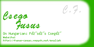 csego fusus business card